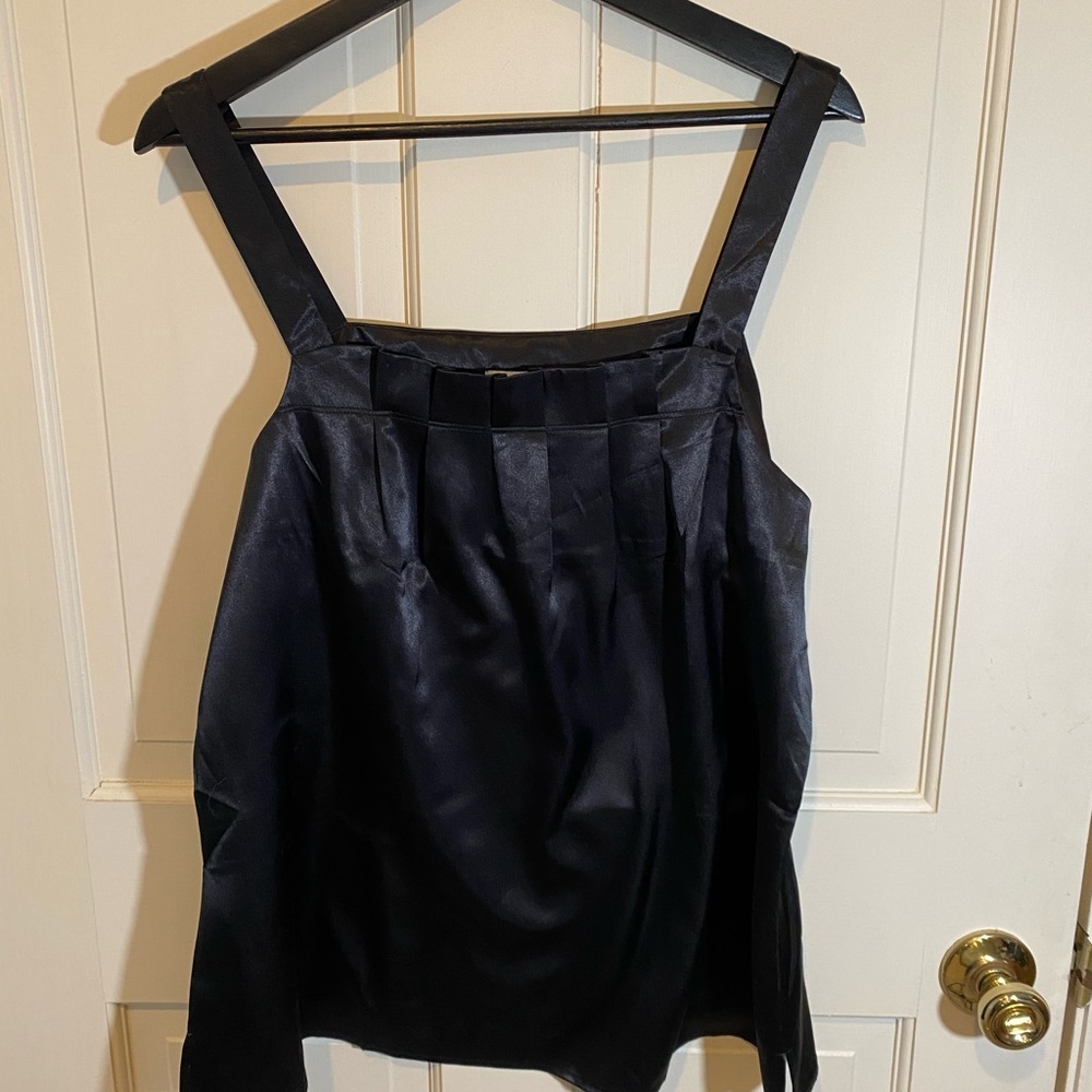 Kathleen Kirkwood Black Pleated Tank Blouse -XLARGE - Picture 5 of 5